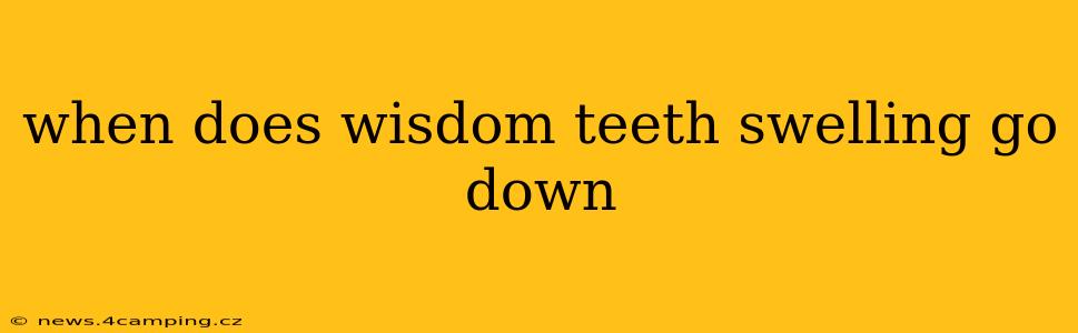 when does wisdom teeth swelling go down