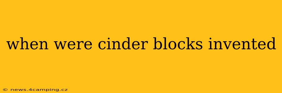 when were cinder blocks invented