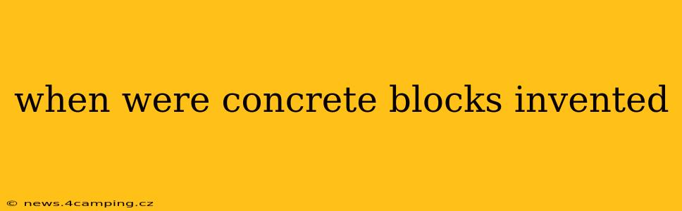 when were concrete blocks invented