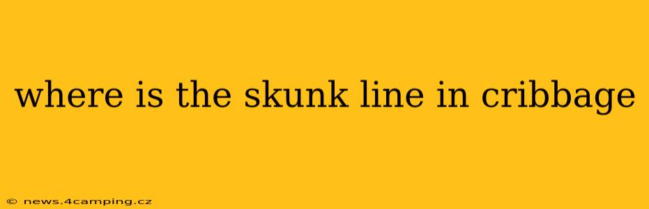 where is the skunk line in cribbage