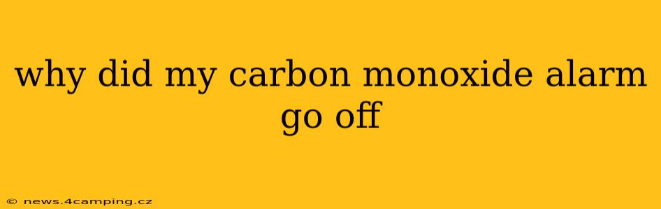 why did my carbon monoxide alarm go off