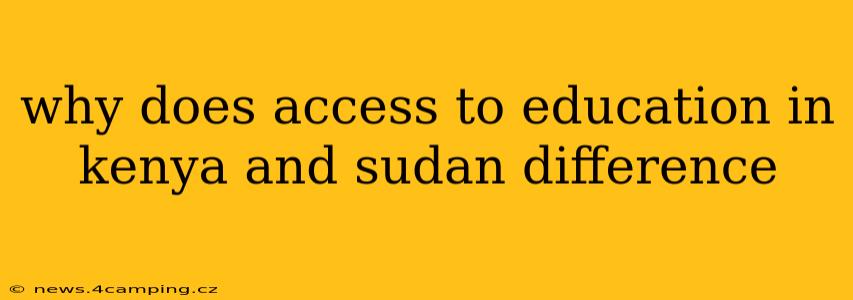 why does access to education in kenya and sudan difference