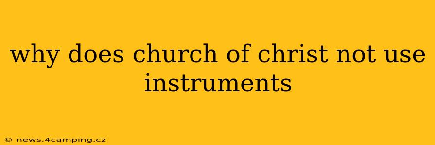 why does church of christ not use instruments