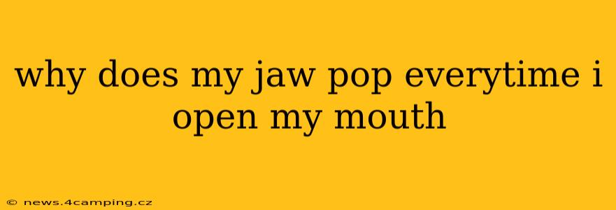 why does my jaw pop everytime i open my mouth