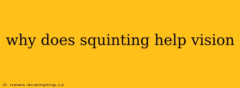 why does squinting help vision
