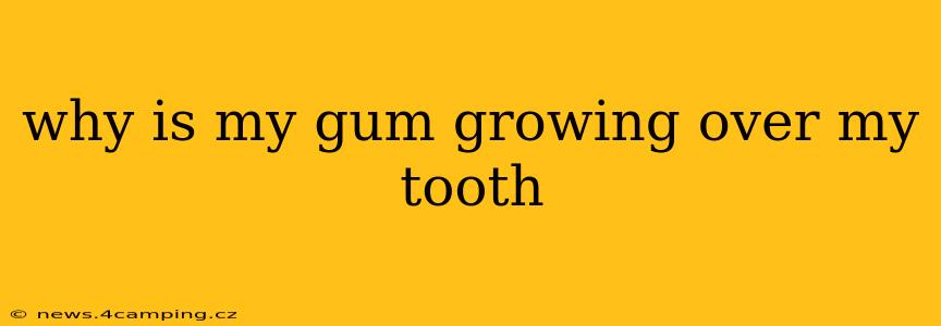 why is my gum growing over my tooth