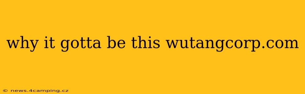 why it gotta be this wutangcorp.com