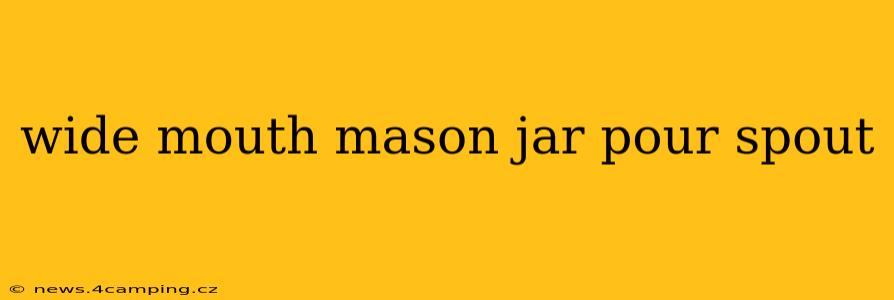 wide mouth mason jar pour spout