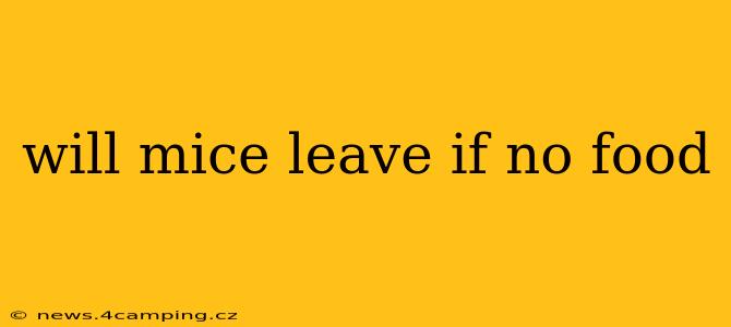 will mice leave if no food