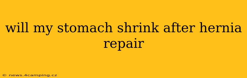 will my stomach shrink after hernia repair