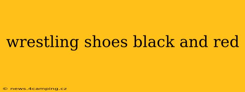 wrestling shoes black and red