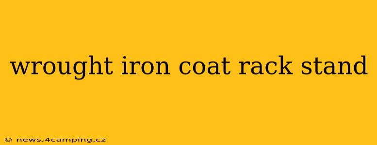 wrought iron coat rack stand