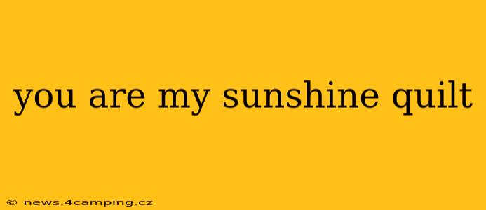 you are my sunshine quilt